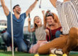 a group of people go mini golfing as part of sober activities in salt lake city