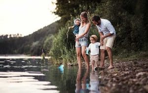 A family participates in a family support program in Utah