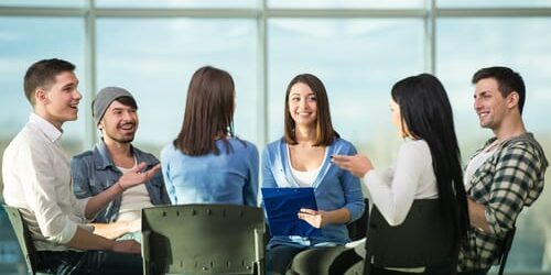 A group of people sit in a circle and talk about when the 12 steps are not enough