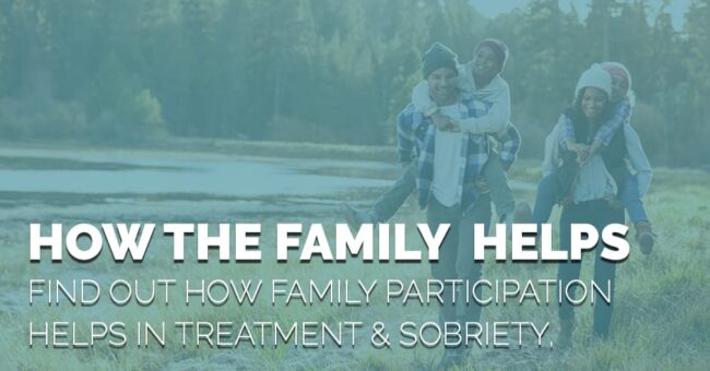 a family hikes and talks about family impact on patient sobriety