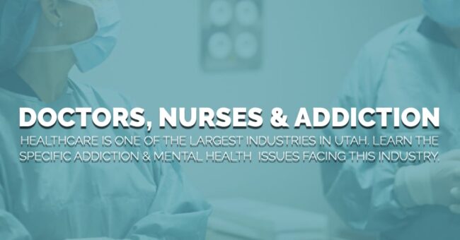 a nurse talks to a doctor about utah healthcare providers and addiction