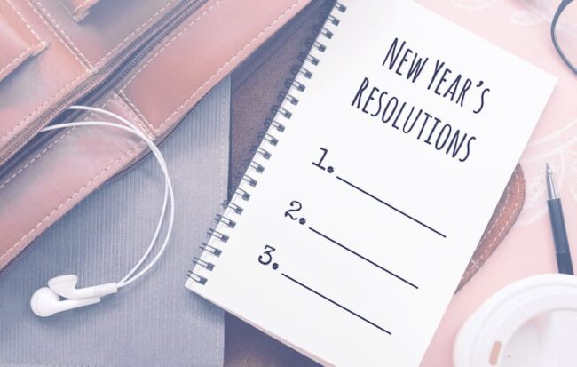 empty list of new years resolutions