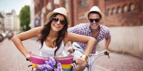 two friends ride bikes and think about ways to stop ruminating