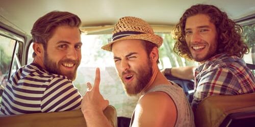 three men in a car wonder can you have a drinking problem if you only drink on the weekends