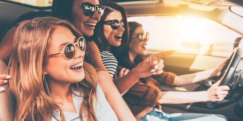 skl 4 friends talk about how to make your new year's resolutions for recovery work as they drive along a sunny road