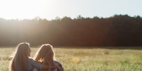 Two sisters look out into an open field and wonder what happens if your family won't support your recovery
